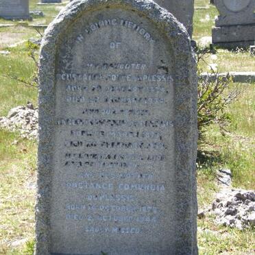 PLESSIS Jacobus Petrus, du 1873-1933 &amp; Constance Edmundia 1872-1944 :: PLESSIS Constance Joyce, du 19?4-193?