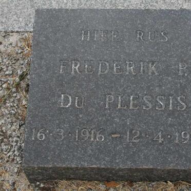 PLESSIS Frederik P., du 1916-1978