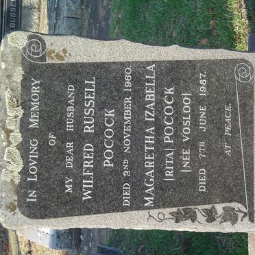 POCOCK Wilfred Russell -1960 &amp; Magaretha Izabella VOSLOO -1987