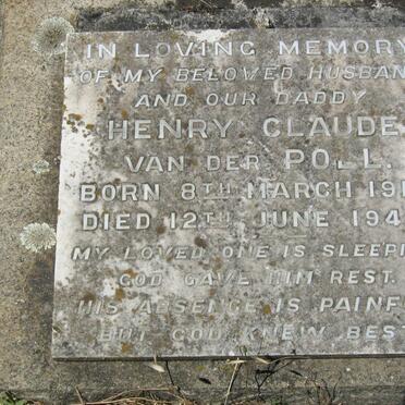 POLL Henry Claude, van der 1917-1943