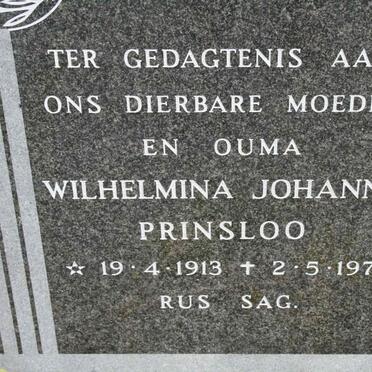PRINSLOO Wilhelmina Johanna 1913-1971