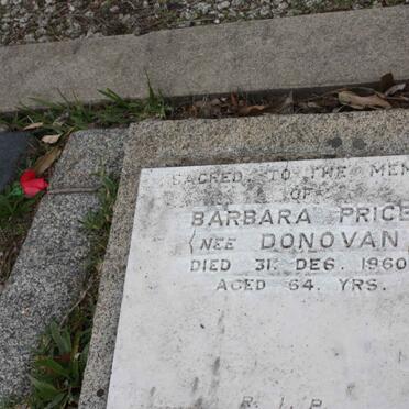 PRICE Barbara nee DONOVAN -1960