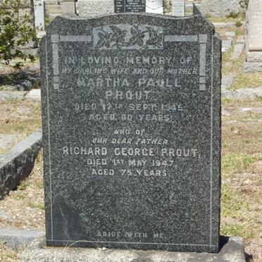 PROUT Richard George -1947 &amp; Martha Paull -1945