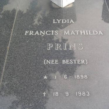 PRINS Lydia Francis Mathilda nee BESTER 1898-1983
