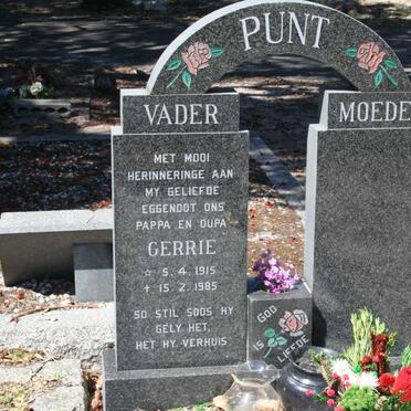 PUNT Gerrie 1915-1985