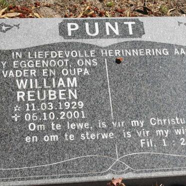 PUNT Willem Reuben 1929-2001
