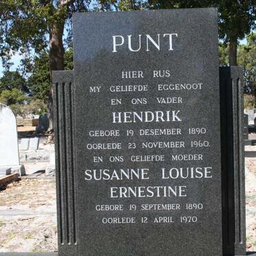 PUNT Hendrik 1890-1960 &amp; Susanne Louise Ernestine 1890-1970