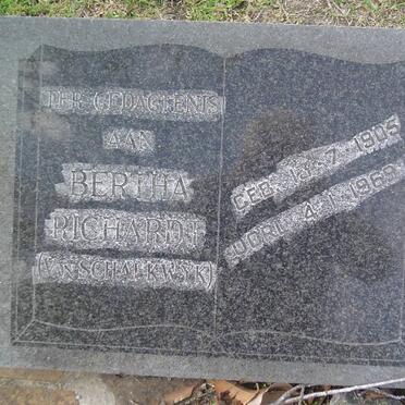 RICHARDT Bertha nee VAN SCHALKWYK 1905-1969