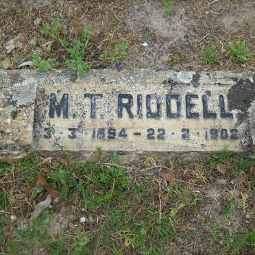 RIDDELL M.T. 1894-1982