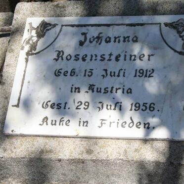 ROSENSTEINER Johanna 1912-1956