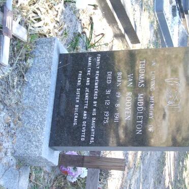 ROOYEN Thomas Middleton, van 1911-1975