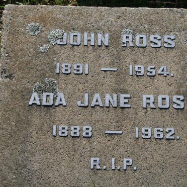 ROSS John 1891-1954 &amp; Ada Jane 1888-1962