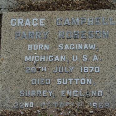 ROBESON Grace Campbell nee PARRY 1870-1968