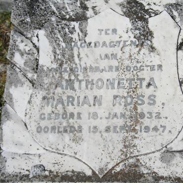 ROSS Anthonetta Marian 1932-1947