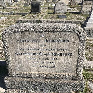 RENSBURG Stephanus S., van -1938