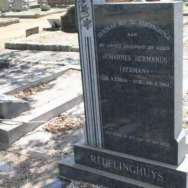 REDELINGHUYS Johannes Hermanus 1924-1962