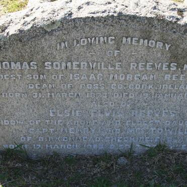 REEVES Thomas Somerville 1873-1944 &amp; Elsie Elvis 18??-1944