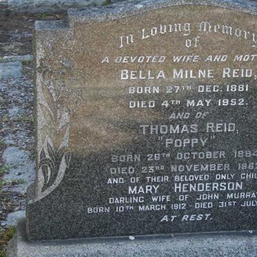 REID Thomas 1884-1962 &amp; Bella Milne 1881-1952 :: MURRAY Mary Henderson nee REID 1912-1971