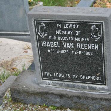 REENEN Isabel, van 1936-2003