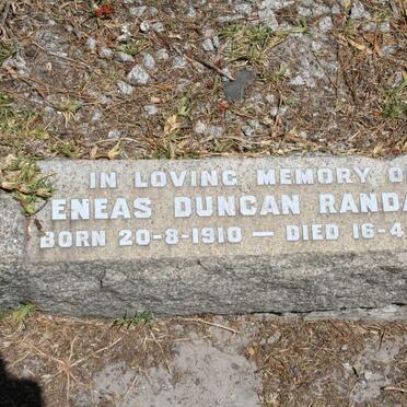 RANDALL Eneas Duncan 1910-1954