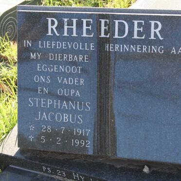 RHEEDER Stephanus Jacobus 1917-1992
