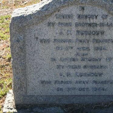 RUSSOUW J.P. -1944 :: RUSSOUW C.N. -1944