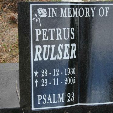 RULSER Petrus 1930-2005