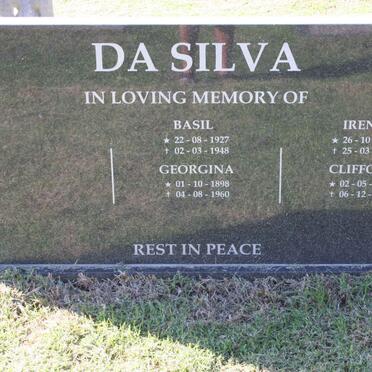 SILVA Basil, da 1927-1948 :: DA SILVA Georgina 1898-1960 :: DA SILVA Irene 1918-2002 ::DA SILVA Clifford 1918-2006