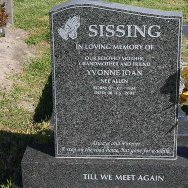 SISSING Yvonne Joan nee ALLEN 1934-2005