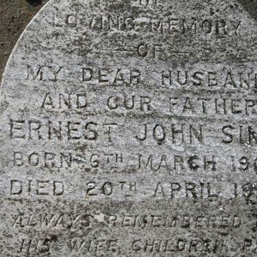 SIMS Ernest John 1908-1956