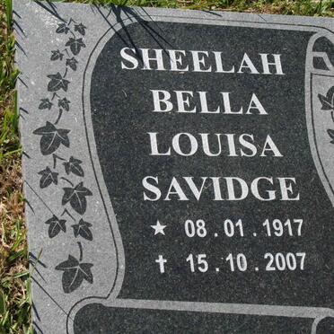 SAVIDGE Sheelah Bella Louisa 1917-2007