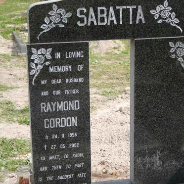 SABATTA Raymond Gordon 1956-2002