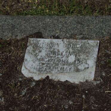 SARGEANT Anthony Douglas 1954-1954