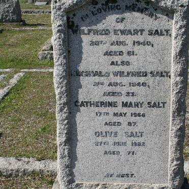 SALT Wilfred Ewart -1940 &amp; Catherine Mary -1968