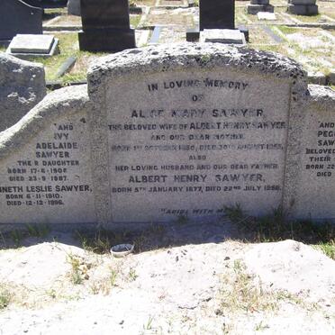 SAWYER Albert Henry 1877-1958 &amp; Alice Mary 1860-1952