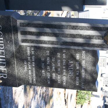 SCHREUDER André 1956-1977