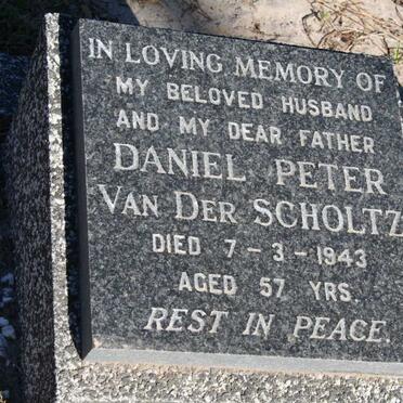 SCHOLTZ Daniel Peter, van der -1943