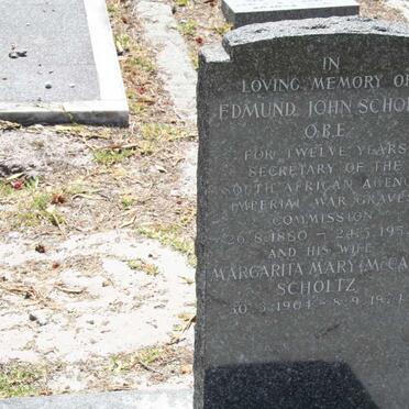 SCHOLTZ Edmund John 1880-1952 &amp; Magrita Mary McCALL 1904-1971