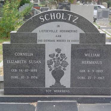 SCHOLTZ William Hermanus 1889-1967 &amp; Cornelia Elizabeth Susan 1893-1974