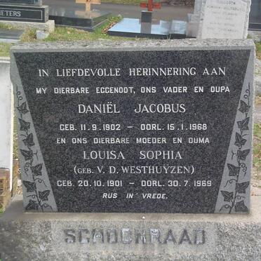 SCHOONRAAD Daniël Jacobus 1902-1968 &amp; Louisa Sophia V.D. WESTHUIZEN 1901-1969