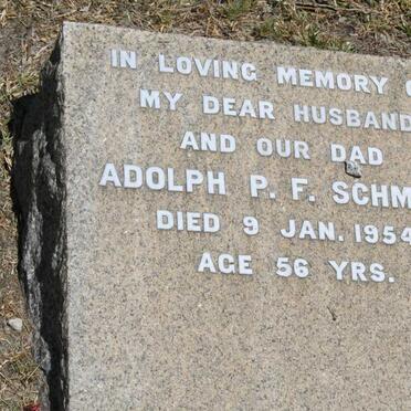 SCHMIDT Adolf P.F. -1954
