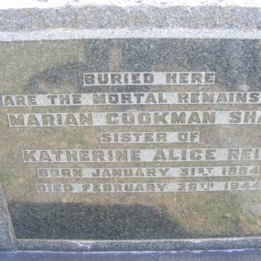 SHAW Marian Cookman 1884-1944