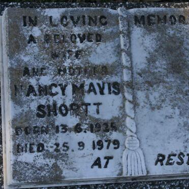 SHORTT Nancy Mavis 1925-1979