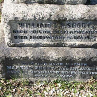 SHORT William J.H. 1864-1933 &amp; Martha MILLWARD -1946