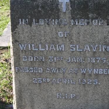 SLAVIN William 1875-1925