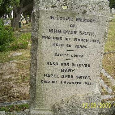SMITH John, DYER -1939 &amp; Mary Hazel  -1953