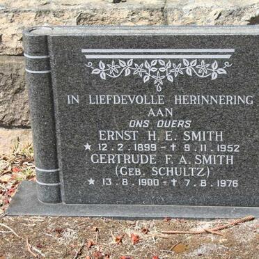 SMITH Ernst H.E. 1899-1952 &amp; Gertrude F.A. SCHULTZ 1900-1976