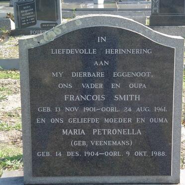 SMITH Francois 1901-1961 &amp; Maria Petronella VEENEMANS 1904-1988