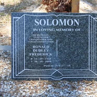 SOLOMON Ronald Dudley Frederick 1934-2004