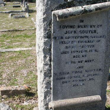 SOUTER John -1940 &amp; Robina Rose -1981